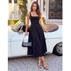 image:imageZESICA Womens Summer Sleeveless Square Neck A Line Midi DressBlack