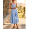 image:imageZESICA Womens Summer Sleeveless Square Neck A Line Midi DressBlue