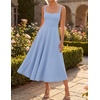 image:imageZESICA Womens Summer Sleeveless Square Neck A Line Midi DressBlue
