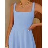 image:imageZESICA Womens Summer Sleeveless Square Neck A Line Midi DressBlue