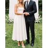 image:imageZESICA Womens Summer Sleeveless Square Neck A Line Midi DressWhite