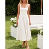 image:imageZESICA Womens Summer Sleeveless Square Neck A Line Midi DressWhite