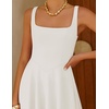 image:imageZESICA Womens Summer Sleeveless Square Neck A Line Midi DressWhite