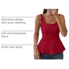 image:imageZESICA Womens Summer Sleeveless Vest Top Trendy Peplum TopsRed