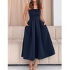 image:imageZESICA Womens Summer Strapless Cocktail Party DressesNavy
