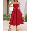 image:imageZESICA Womens Summer Strapless Cocktail Party DressesRed