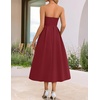 image:imageZESICA Womens Summer Strapless Cocktail Party DressesWine