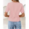 image:imageZESICA Womens Summer Vest Top Short Sleeve Blouse Suit Blazer Work OutfitsLight Pink
