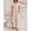 image:imageZESICA Womens Two Pieces Suits Set Business Casual OutfitsApricot