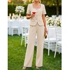 image:imageZESICA Womens Two Pieces Suits Set Business Casual OutfitsApricot