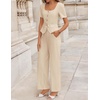 image:imageZESICA Womens Two Pieces Suits Set Business Casual OutfitsApricot
