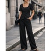 image:imageZESICA Womens Two Pieces Suits Set Business Casual OutfitsBlack