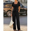 image:imageZESICA Womens Two Pieces Suits Set Business Casual OutfitsBlack