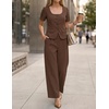 image:imageZESICA Womens Two Pieces Suits Set Business Casual OutfitsBrown