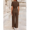 image:imageZESICA Womens Two Pieces Suits Set Business Casual OutfitsBrown
