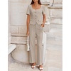image:imageZESICA Womens Two Pieces Suits Set Business Casual OutfitsGrey Khaki