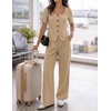 image:imageZESICA Womens Two Pieces Suits Set Business Casual OutfitsKhaki