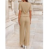image:imageZESICA Womens Two Pieces Suits Set Business Casual OutfitsKhaki