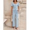 image:imageZESICA Womens Two Pieces Suits Set Business Casual OutfitsLight Blue