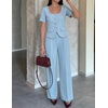 image:imageZESICA Womens Two Pieces Suits Set Business Casual OutfitsLight Blue