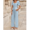 image:imageZESICA Womens Two Pieces Suits Set Business Casual OutfitsLight Blue