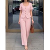 image:imageZESICA Womens Two Pieces Suits Set Business Casual OutfitsLight Pink