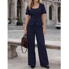 image:imageZESICA Womens Two Pieces Suits Set Business Casual OutfitsNavy