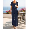 image:imageZESICA Womens Two Pieces Suits Set Business Casual OutfitsNavy