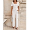 image:imageZESICA Womens Two Pieces Suits Set Business Casual OutfitsWhite