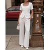 image:imageZESICA Womens Two Pieces Suits Set Business Casual OutfitsWhite
