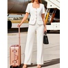 image:imageZESICA Womens Two Pieces Suits Set Business Casual OutfitsWhite
