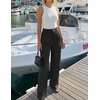 image:imageZESICA Womens Wide Leg Striped Business Work Palazzo PantsBlack