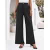 image:imageZESICA Womens Wide Leg Striped Business Work Palazzo PantsBlack