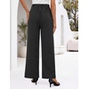 image:imageZESICA Womens Wide Leg Striped Business Work Palazzo PantsBlack