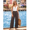 image:imageZESICA Womens Wide Leg Striped Business Work Palazzo PantsCoffee
