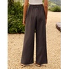 image:imageZESICA Womens Wide Leg Striped Business Work Palazzo PantsCoffee