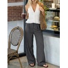 image:imageZESICA Womens Wide Leg Striped Business Work Palazzo PantsGrey