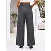 image:imageZESICA Womens Wide Leg Striped Business Work Palazzo PantsGrey