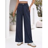 image:imageZESICA Womens Wide Leg Striped Business Work Palazzo PantsNavy
