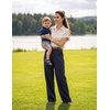 image:imageZESICA Womens Wide Leg Striped Business Work Palazzo PantsNavy