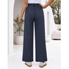 image:imageZESICA Womens Wide Leg Striped Business Work Palazzo PantsNavy