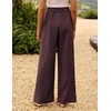 image:imageZESICA Womens Wide Leg Striped Business Work Palazzo PantsRedbrown