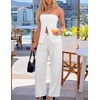 image:imageZESICA Womens Wide Leg Striped Business Work Palazzo PantsWhite