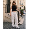 image:imageZESICA Womens Wide Leg Striped Business Work Palazzo PantsWhite
