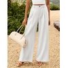 image:imageZESICA Womens Wide Leg Striped Business Work Palazzo PantsWhite