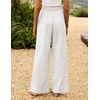image:imageZESICA Womens Wide Leg Striped Business Work Palazzo PantsWhite