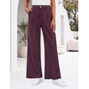 image:imageZESICA Womens Wide Leg Striped Business Work Palazzo PantsWine