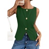 image:imageZESICA Vest Tops for Women Summer Sleeveless Button Suit VestGreen