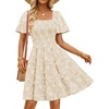 image:imageZESICA Womens 2026 Summer Boho Floral Flowy Mini DressesApricot