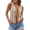 image:imageZESICA Womens 2026 Summer Tie Front Sweater Vest TopApricot